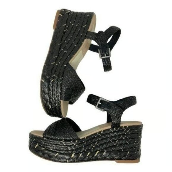 NEW DOLCE VITA Tiago Wedge Sandals in black for women 825 3m2 - Picture 1 of 9